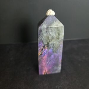 Pink and Purple Flash Labradorite Tower